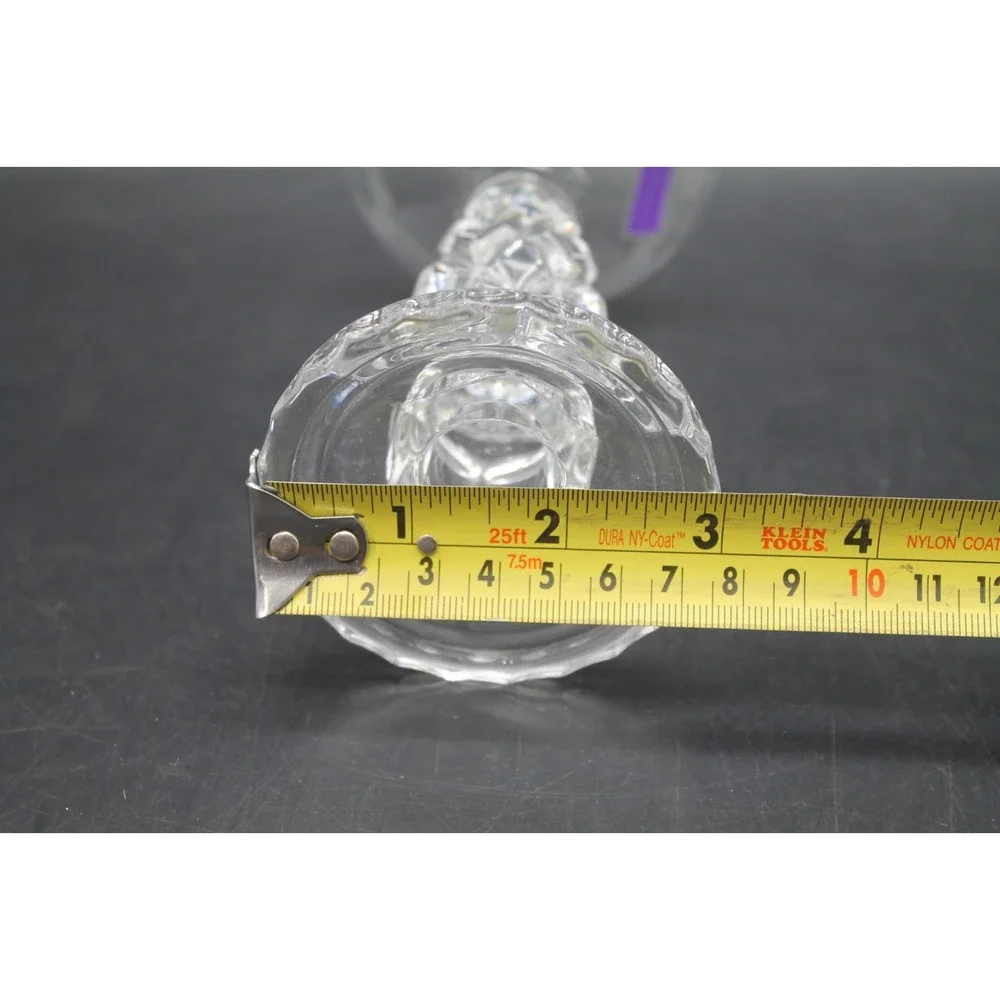 Marquis by Waterford Crystal Candlesticks Set of 2 Pillar Candle Holders w Box
